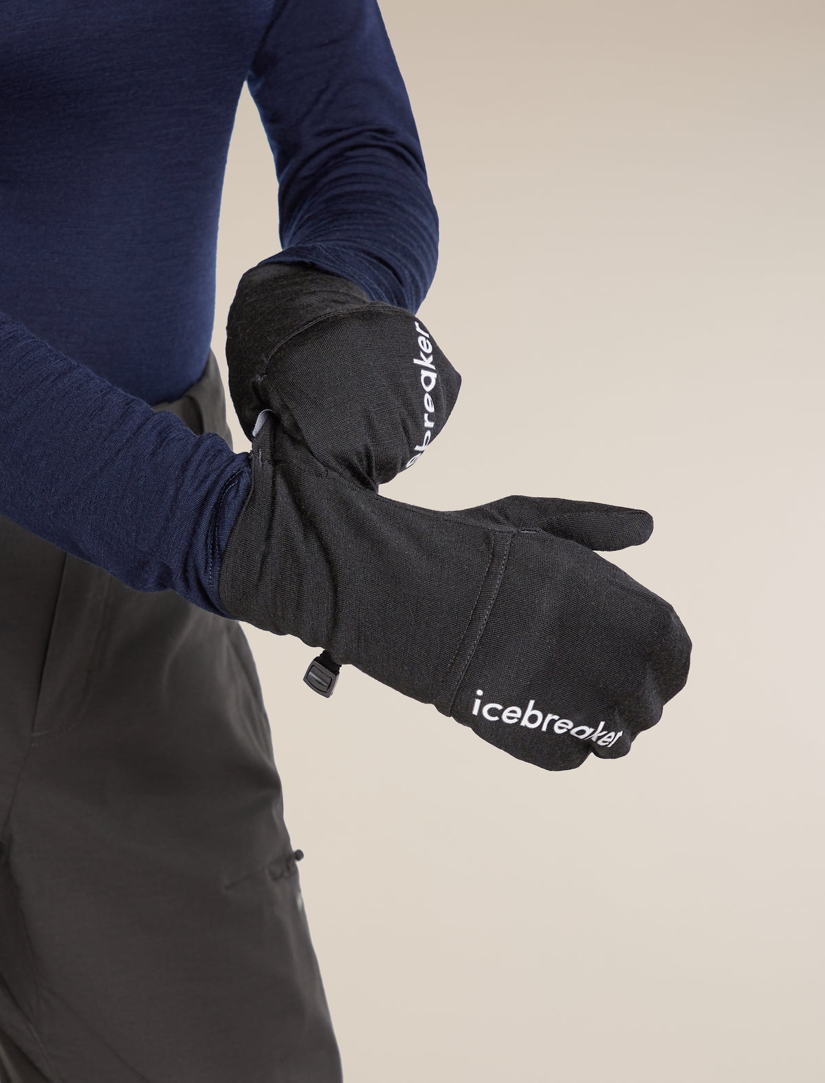 Unisex 200 Oasis Convertible Mittens Black - 7