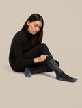 Women Ski+ Over the Calf Socks Black/Dawn - 2