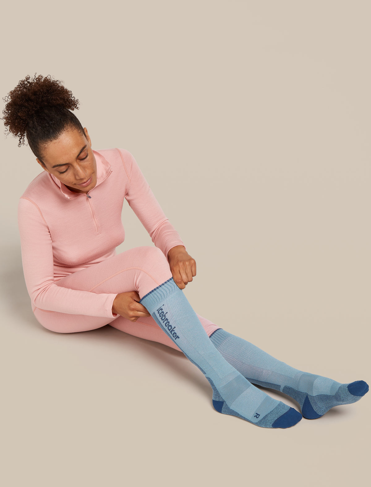 Women's Women Ski+ Over the Calf Socks Hydro/Atlantis - 2
