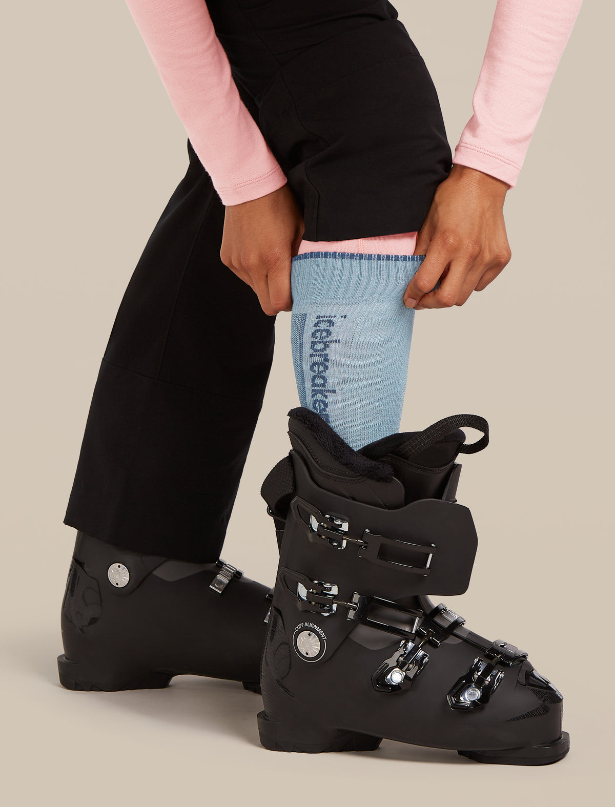 Women's Women Ski+ Over the Calf Socks Hydro/Atlantis - 3