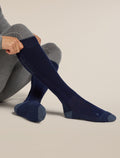 Men Ski+ Over the Calf Socks Royal Navy/Dawn - 2