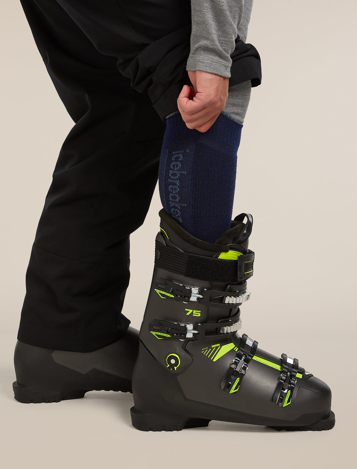 Men Ski+ Over the Calf Socks Royal Navy/Dawn - 3