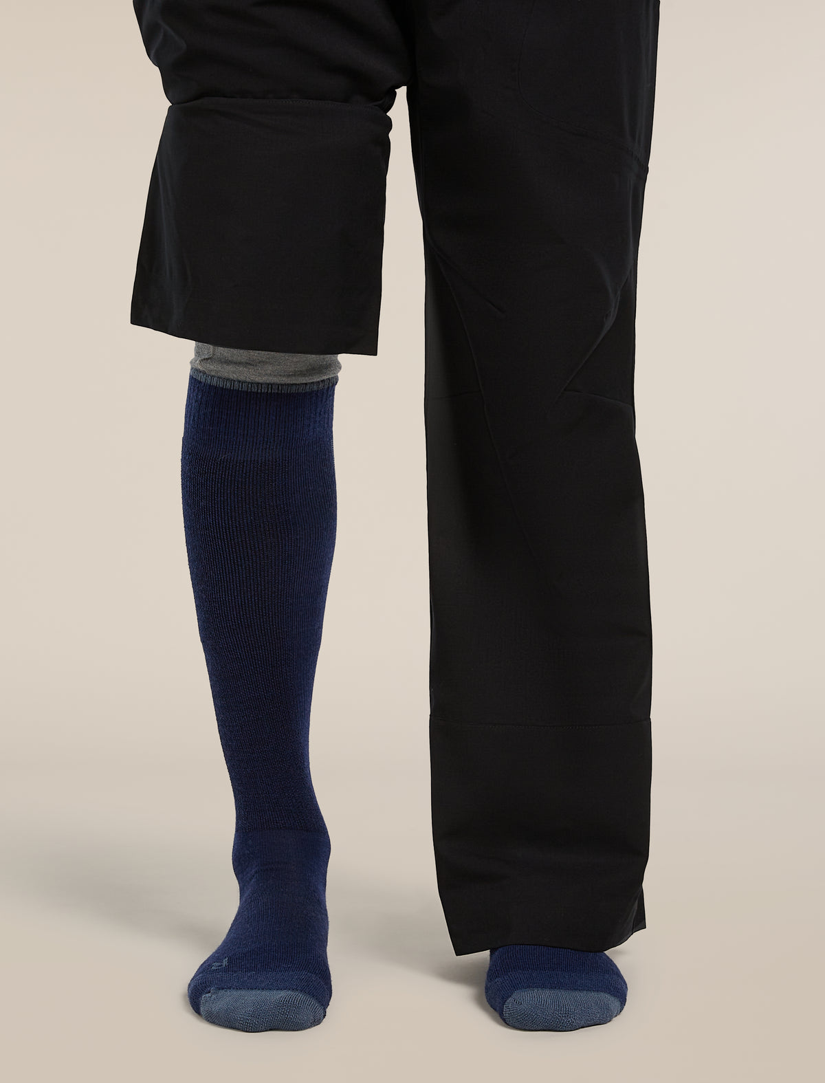 Men Ski+ Over the Calf Socks Royal Navy/Dawn - 4