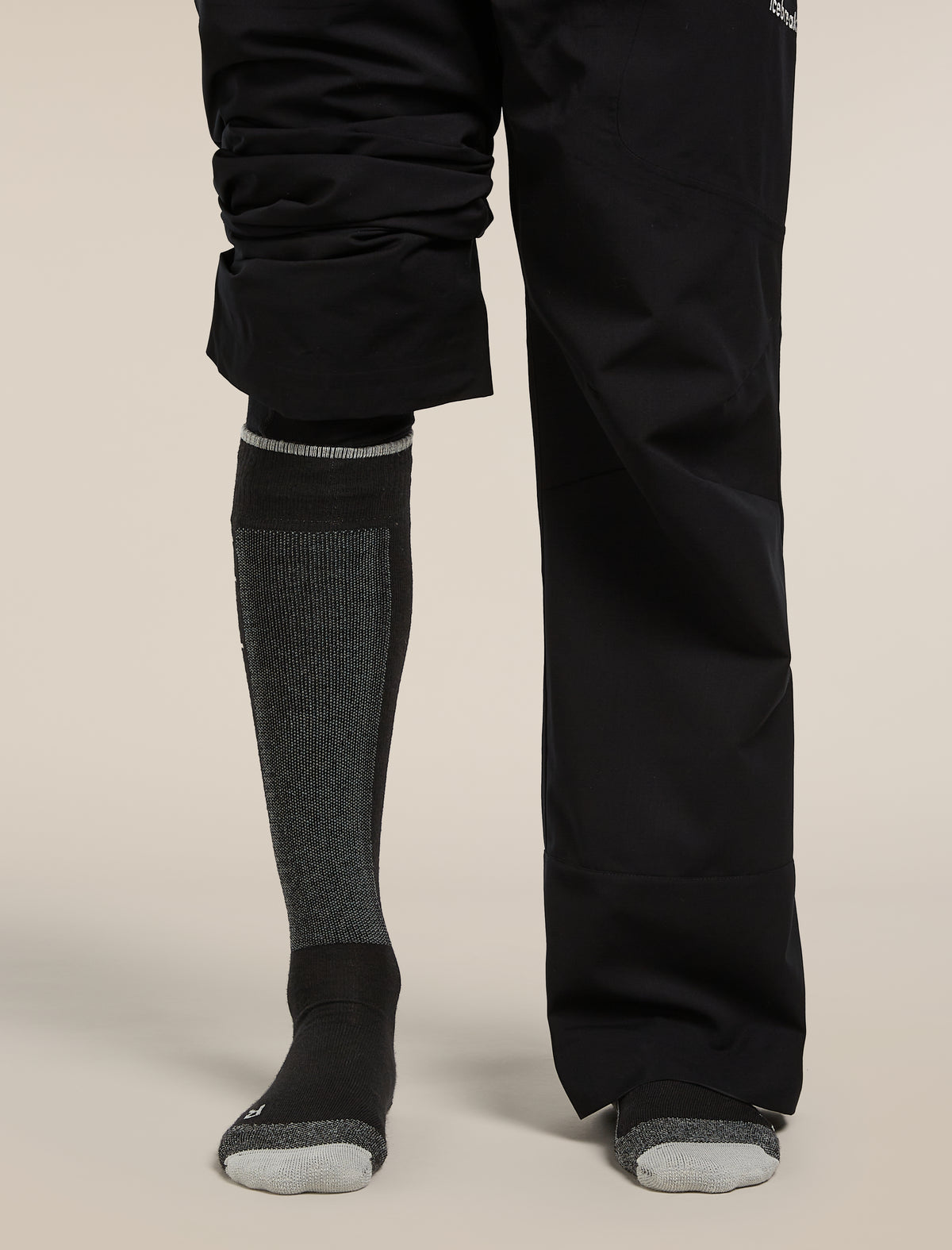 Men Ski+ Over the Calf Socks Black/Ether - 4