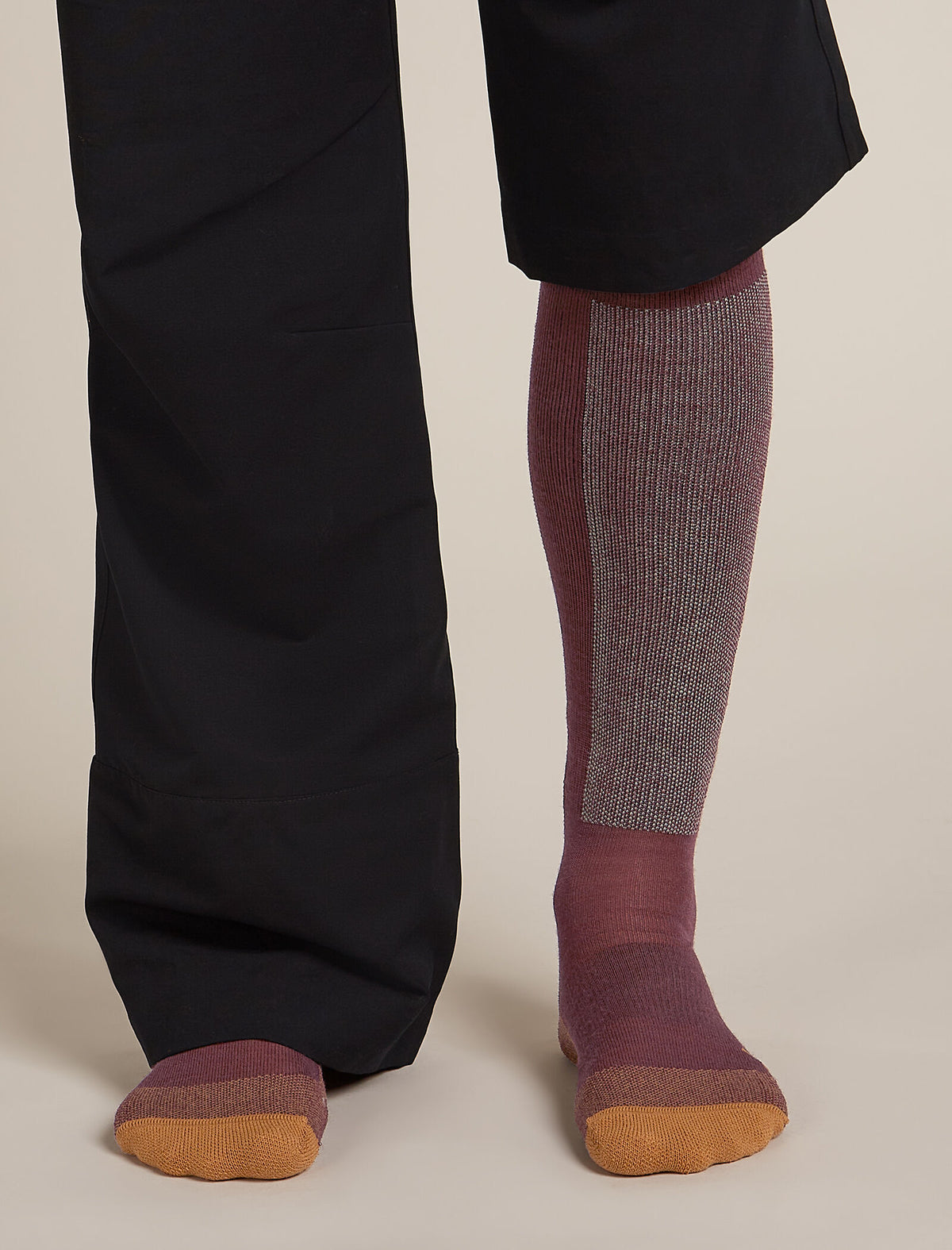 Men Ski+ Over the Calf Socks Java/Trail - 3