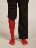 Men Ski+ Over the Calf Socks Mountain Contour Agate/Fervid - 3