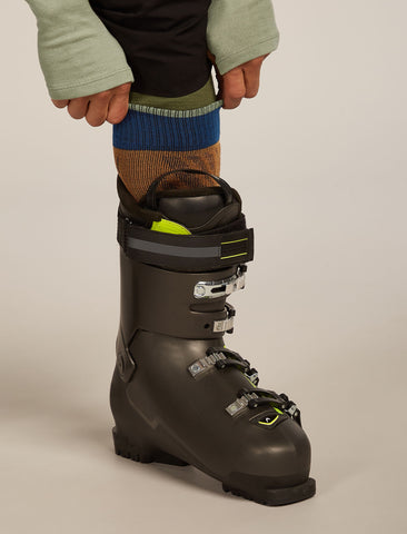 Men's Merino Ski+ Light Over The Calf Socks Mountain Contour| icebreaker Men's Merino Ski+ Light Over The Calf Socks Mountain Contour| icebreaker