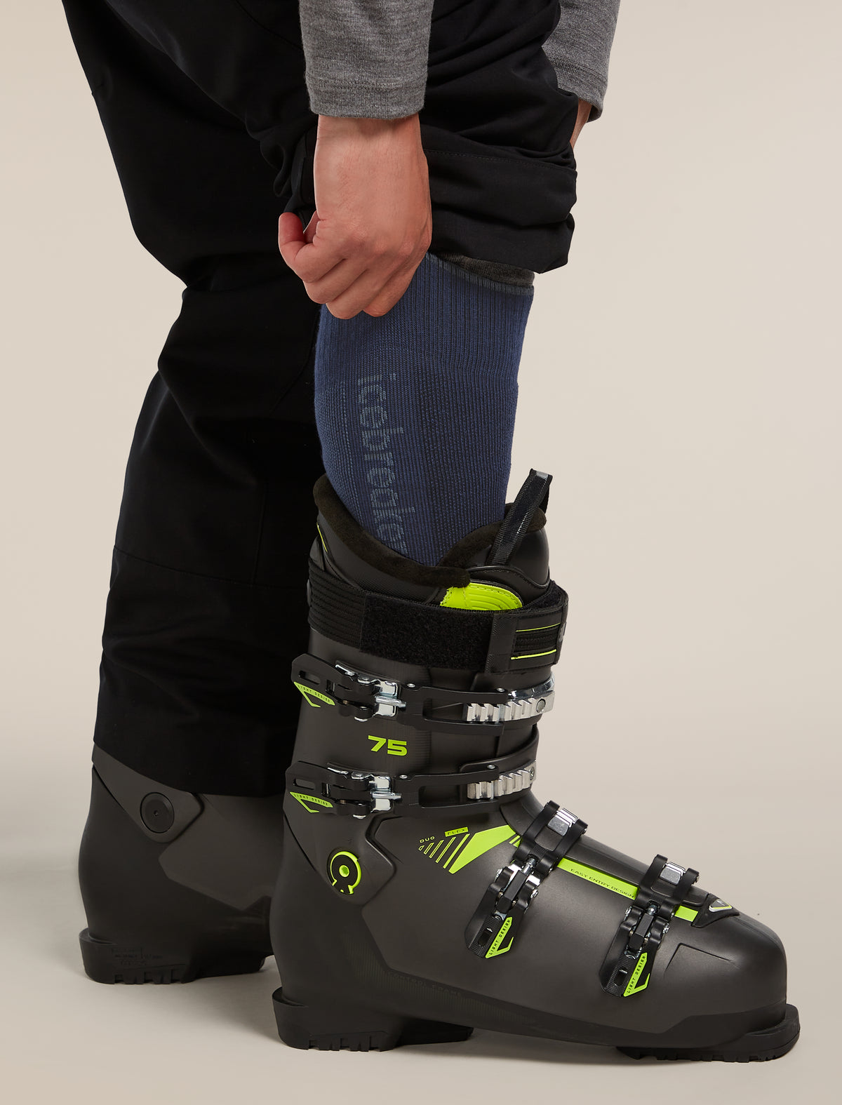 Men Ski+ Over the Calf Socks Royal Navy/Dawn - 3