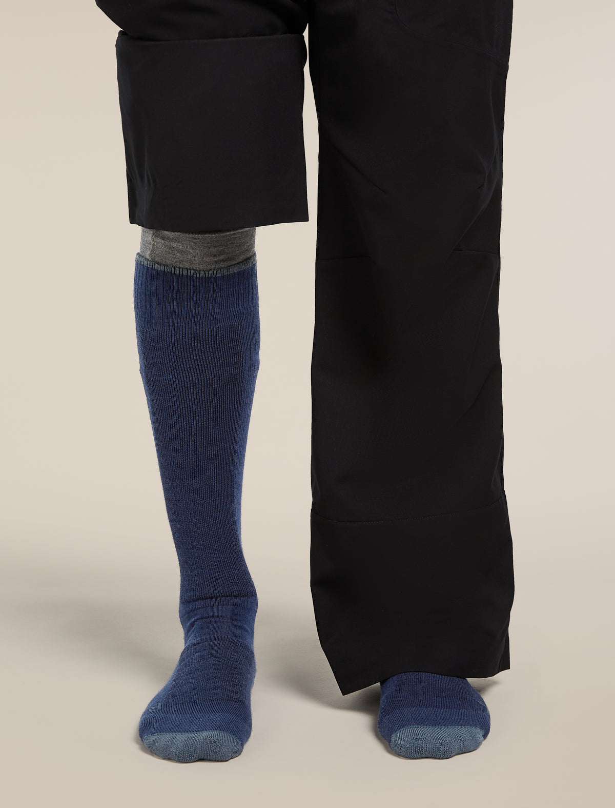 Men Ski+ Over the Calf Socks Royal Navy/Dawn - 4