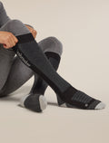 Men Ski+ Over the Calf Socks Black/Ether - 2