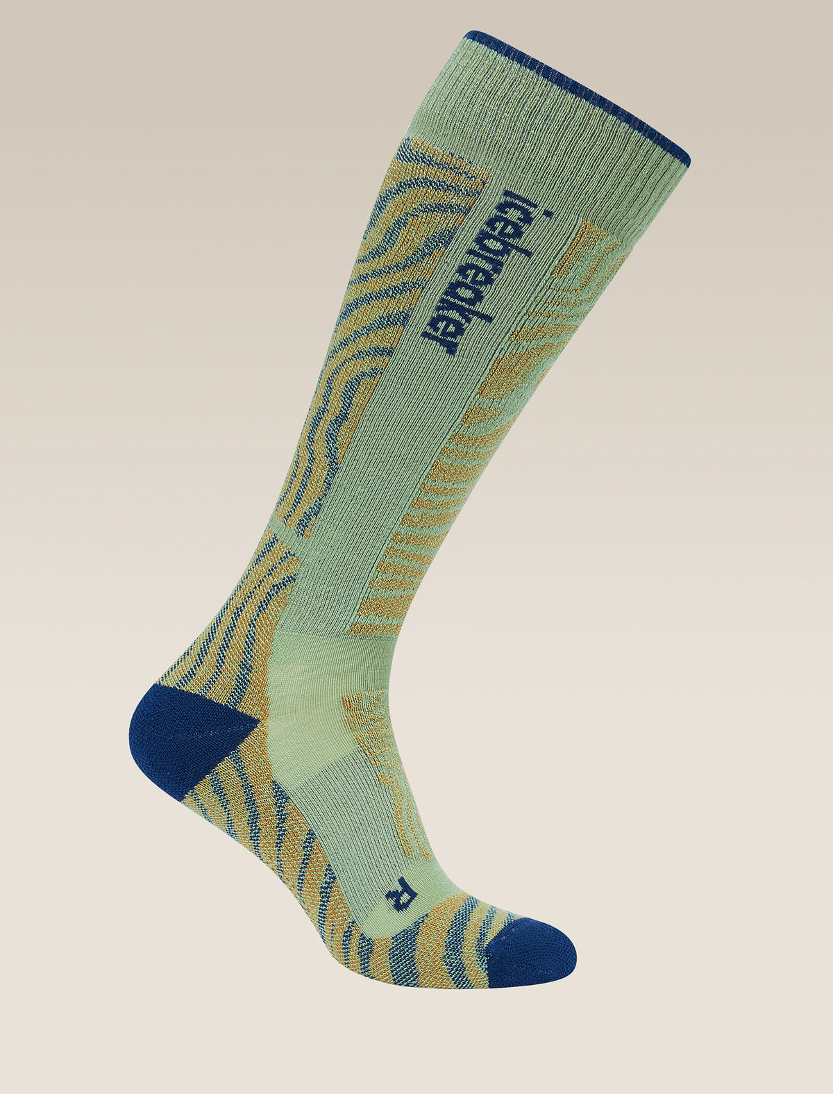 Men's Men Ski+ Over the Calf Socks Mountain Contour Seaglass/Atlantis - 4