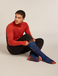 Men's Men Ski+ Over the Calf Socks Mountain Contour Atlantis/Agate - 2