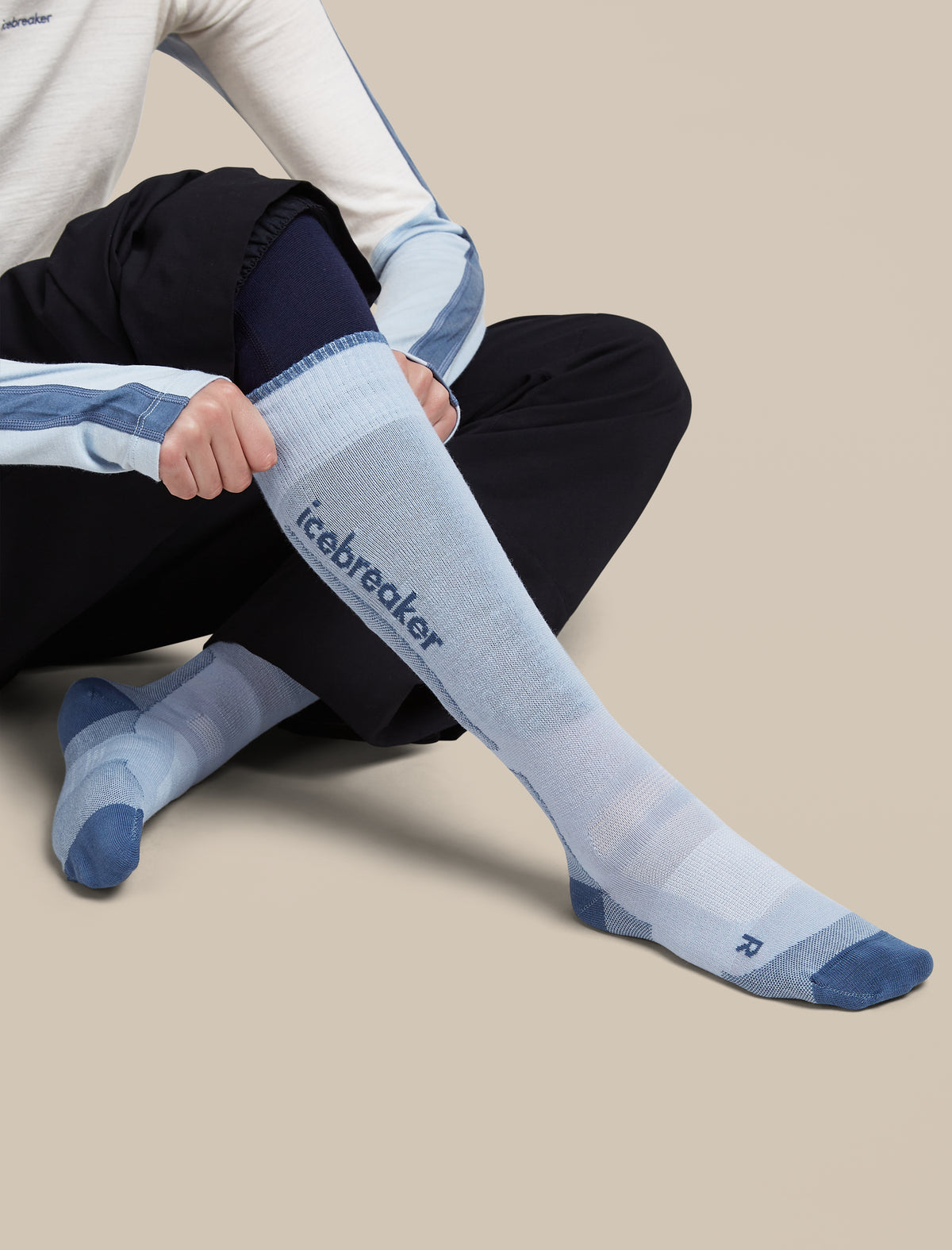 Women Ski+ OTC Socks Zinc Blue/Dawn - 5