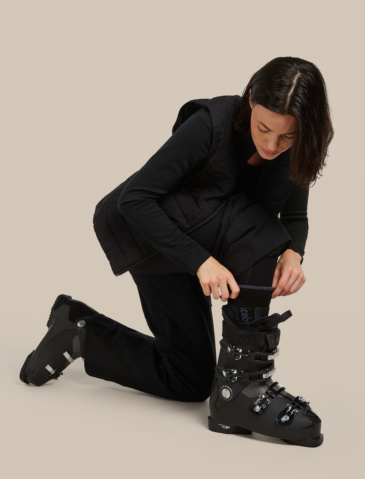 Women's Women Ski+ Over the Calf Socks Black/Dawn - 3
