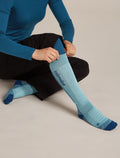Women's Women Ski+ Over the Calf Socks Hydro/Atlantis - 2