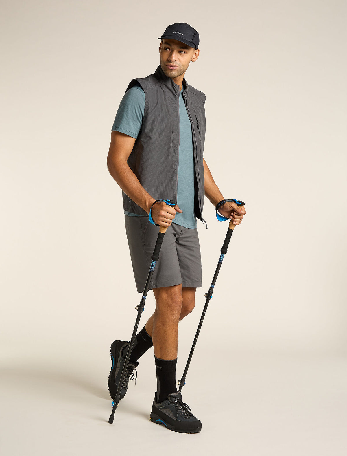 Men's Merino 150 Tech Lite Short Sleeve T-Shirt Single Line Camp Black - 4