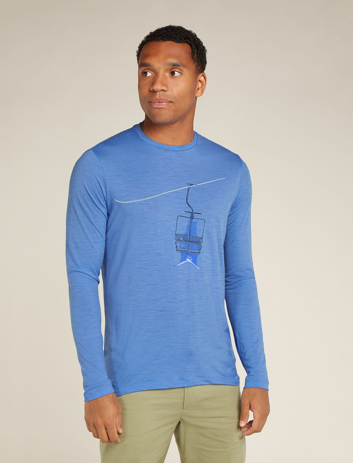 Heren 150 Tech Lite T-shirt Bear Lift met lange mouwen van merinowol  - 1