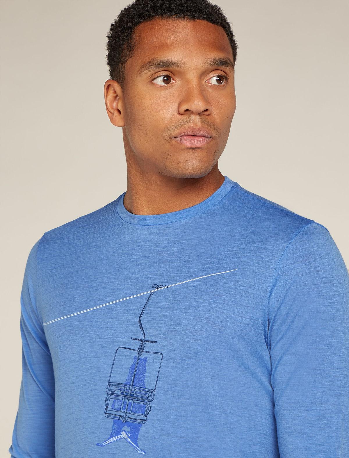Heren 150 Tech Lite T-shirt Bear Lift met lange mouwen van merinowol  - 5