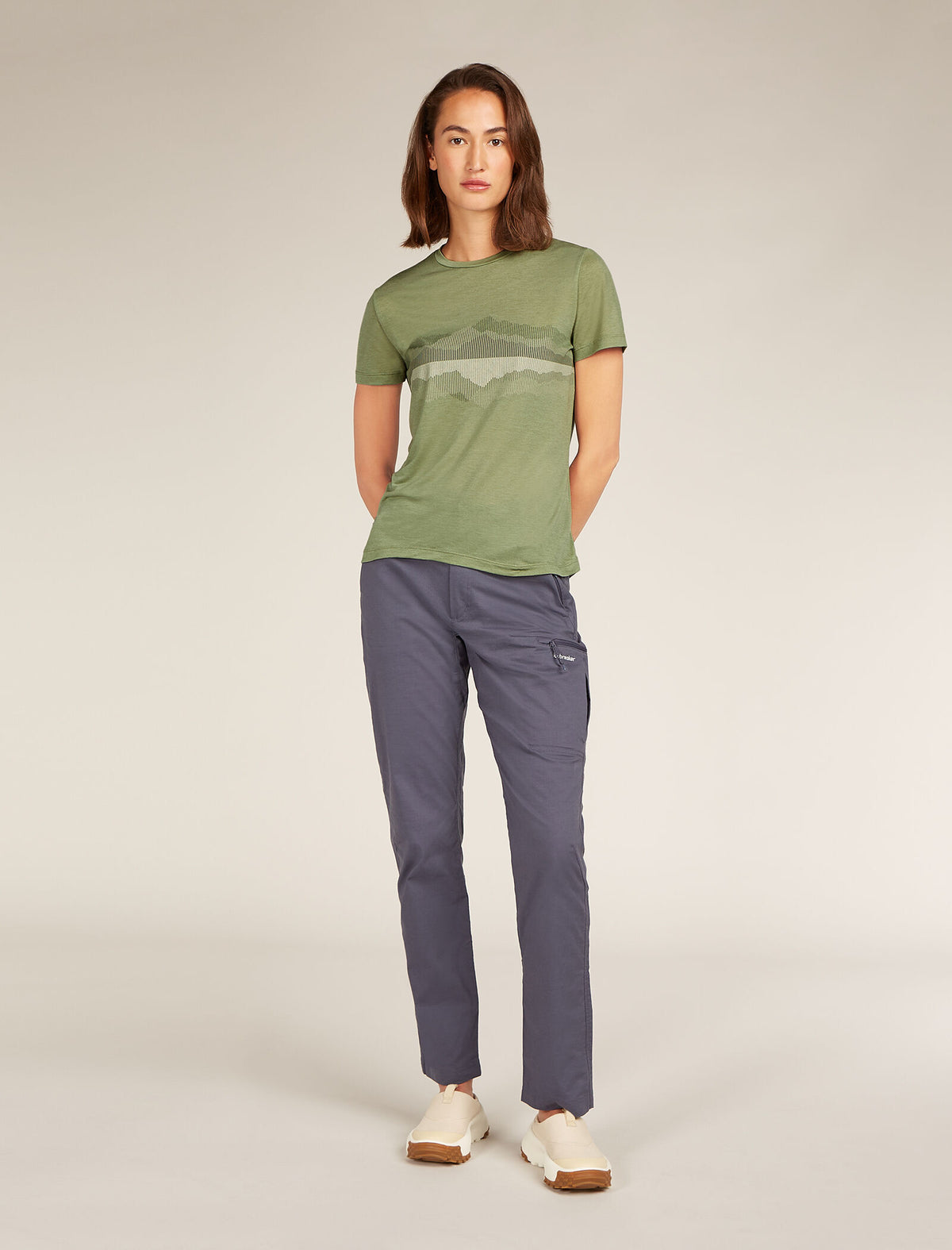 Women's Merino Blend Core Short Sleeve T-Shirt Cook Reflected Lichen - 3