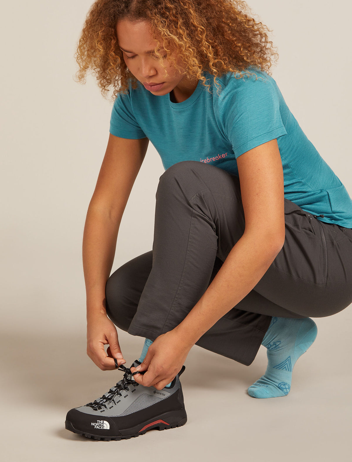Women's Women Lifestyle Crew Socks Camp Essentials Hydro/Topaz - 1