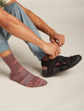 Men's Merino Lifestyle Ultralight Crew Socks Camp Essentials Carob/plume - 1