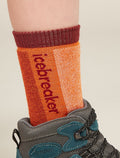 Calcetines Merino por encima del gemelo Ski+ Medium para niños Blaze/Port - 1