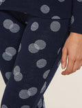 Women's Merino 260 Vertex Thermal Leggings Falling Flakes Midnight Navy/Snow - 5