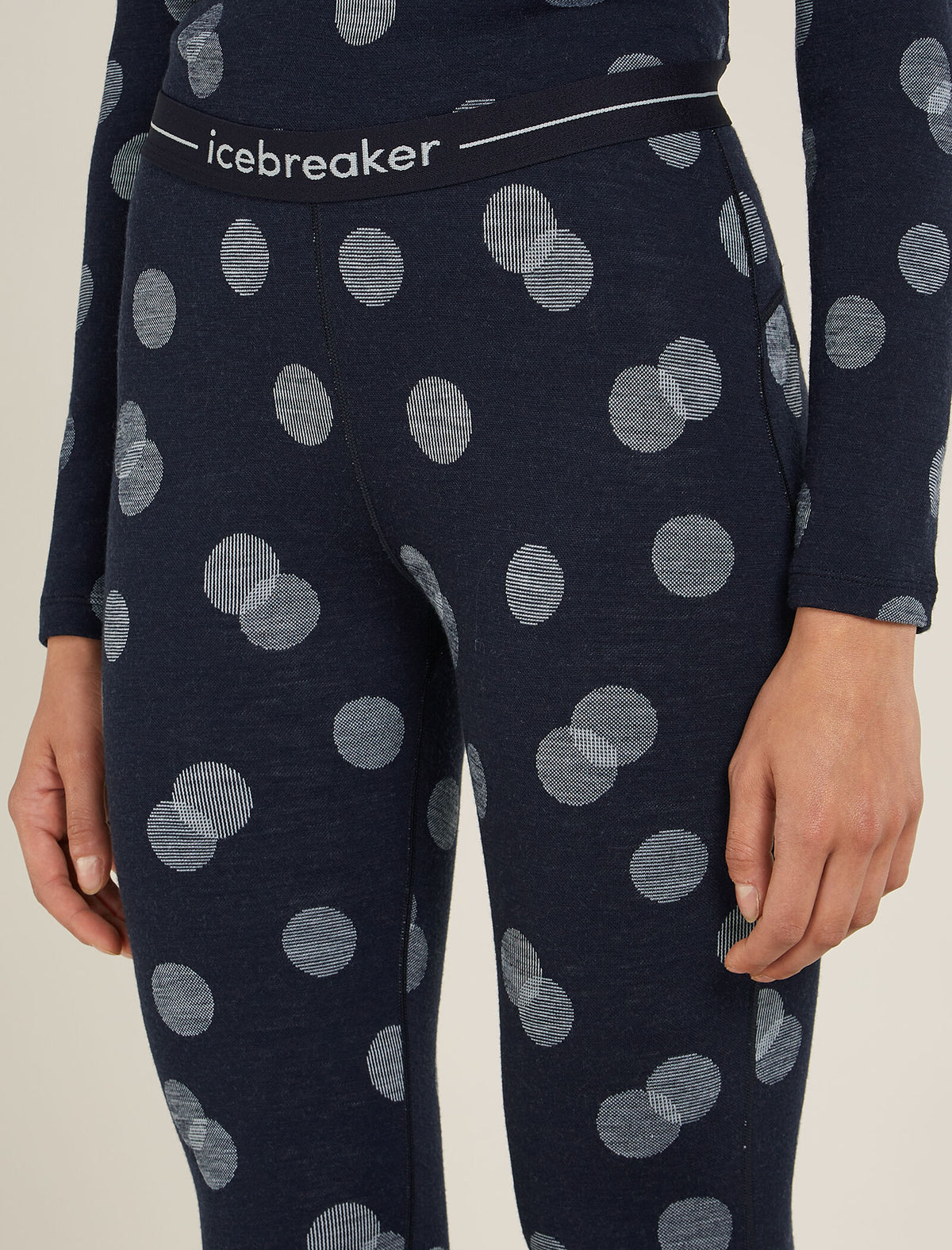 Women's Merino 260 Vertex Thermal Leggings Falling Flakes Midnight Navy/Snow - 6