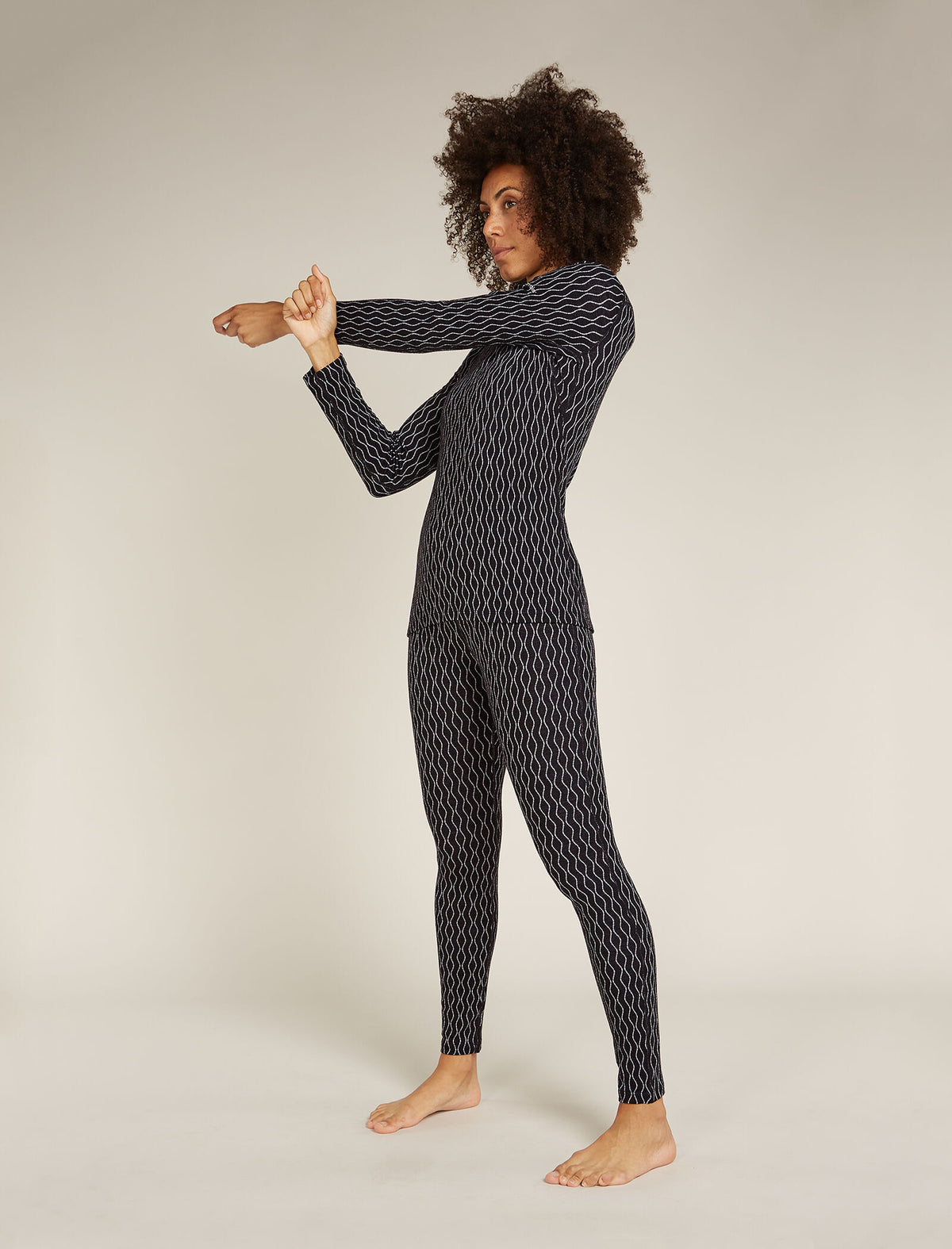 Top termico a girocollo con maniche lunghe in lana merino 260 Vertex On-Piste Donna  - 3