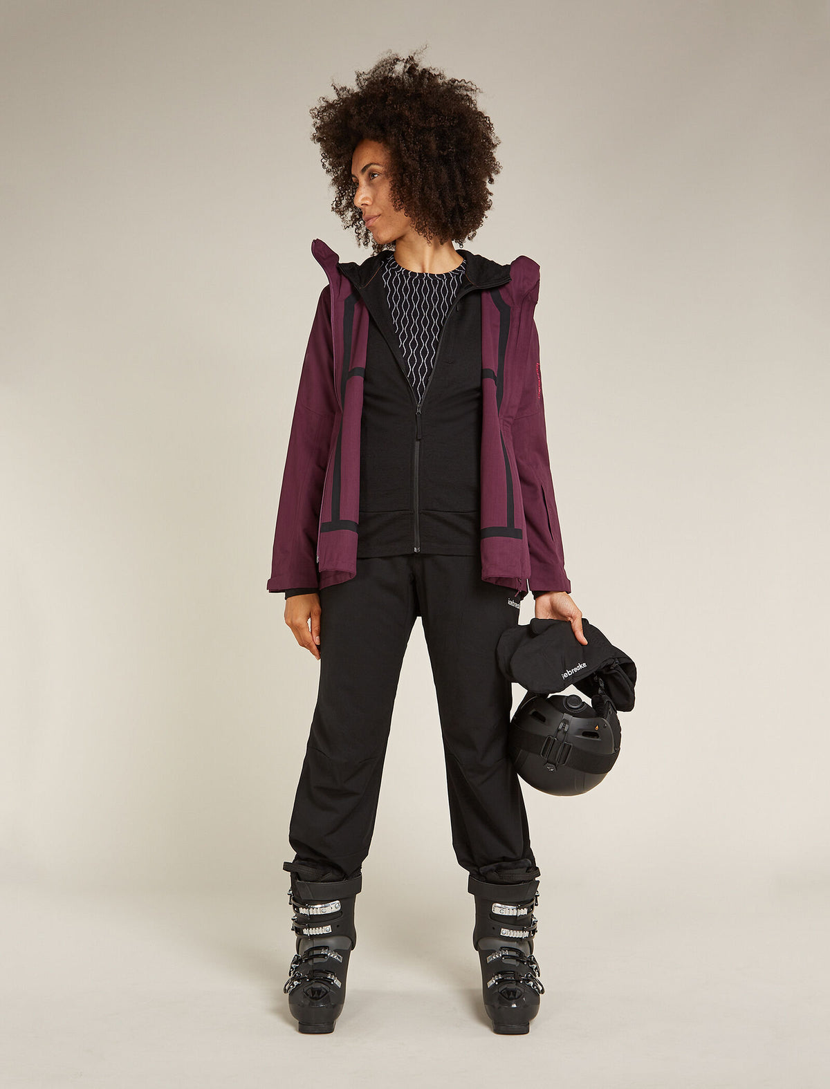 Top termico a girocollo con maniche lunghe in lana merino 260 Vertex On-Piste Donna  - 4