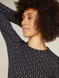 Top termico a girocollo con maniche lunghe in lana merino 260 Vertex On-Piste Donna  - 6