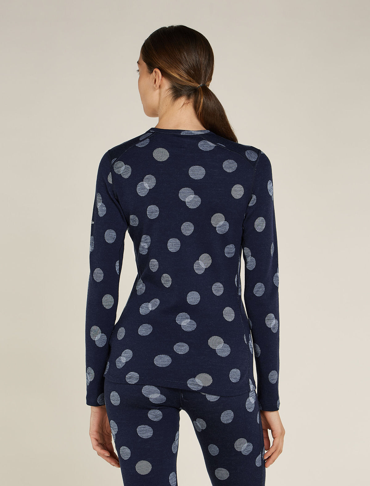 Top termico a girocollo con maniche lunghe in lana merino 260 Vertex Falling Flakes Donna  - 2