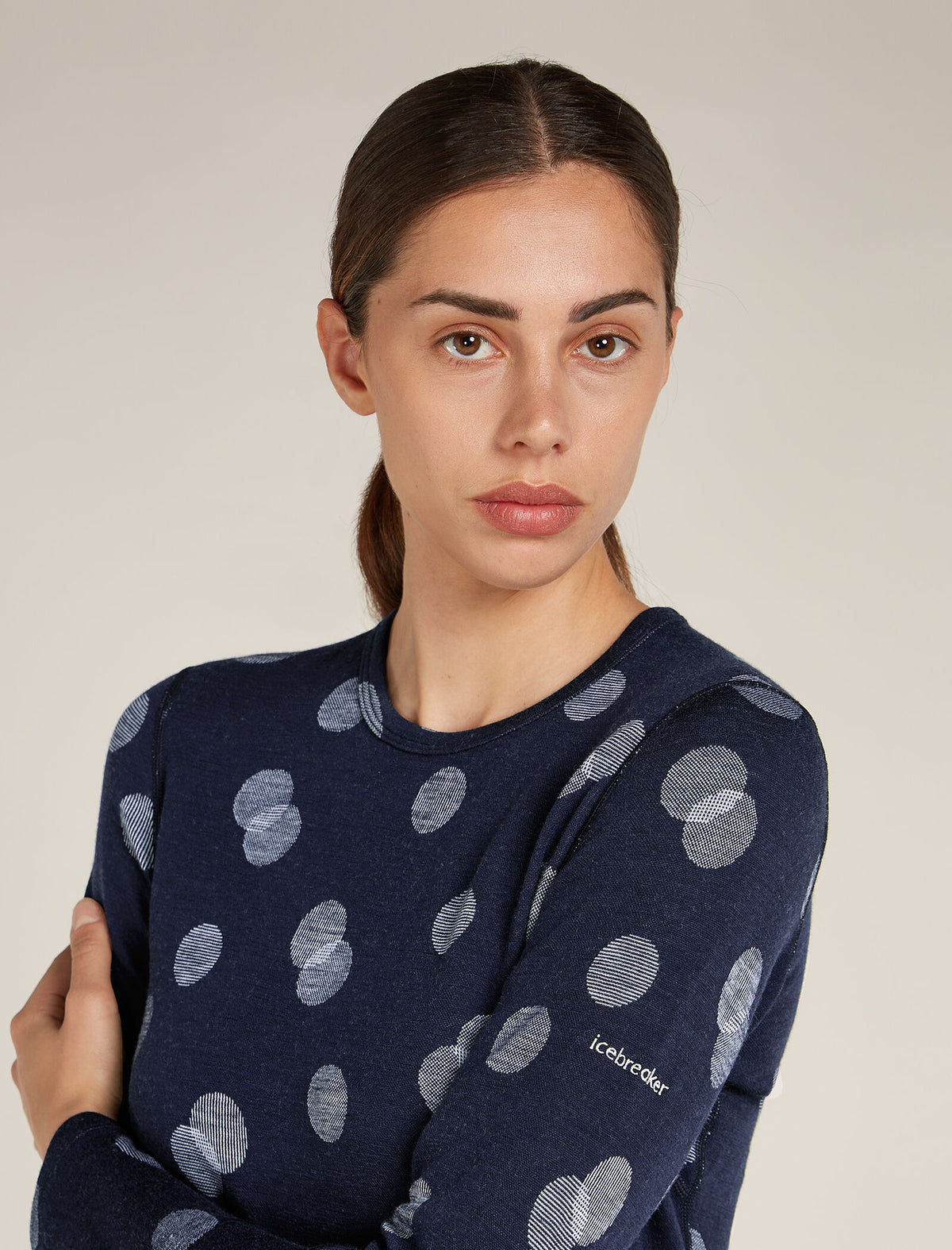 Top termico a girocollo con maniche lunghe in lana merino 260 Vertex Falling Flakes Donna  - 6