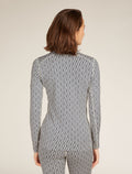 Women's Merino 260 Vertex Long Sleeve Half Zip Thermal Top On-Piste Snow/Black - 2