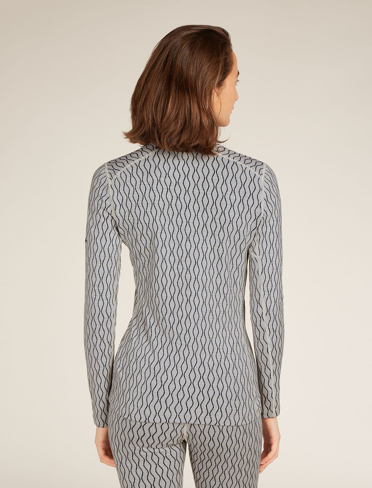 Women's Merino 260 Vertex Long Sleeve Half Zip Thermal Top On-Piste Snow/Black - 2