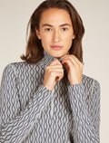 Women's Merino 260 Vertex Long Sleeve Half Zip Thermal Top On-Piste Snow/Black - 5