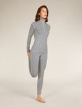 Women's Merino 260 Vertex Long Sleeve Half Zip Thermal Top On-Piste Snow/Black - 3