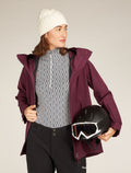 Women's Merino 260 Vertex Long Sleeve Half Zip Thermal Top On-Piste Snow/Black - 4
