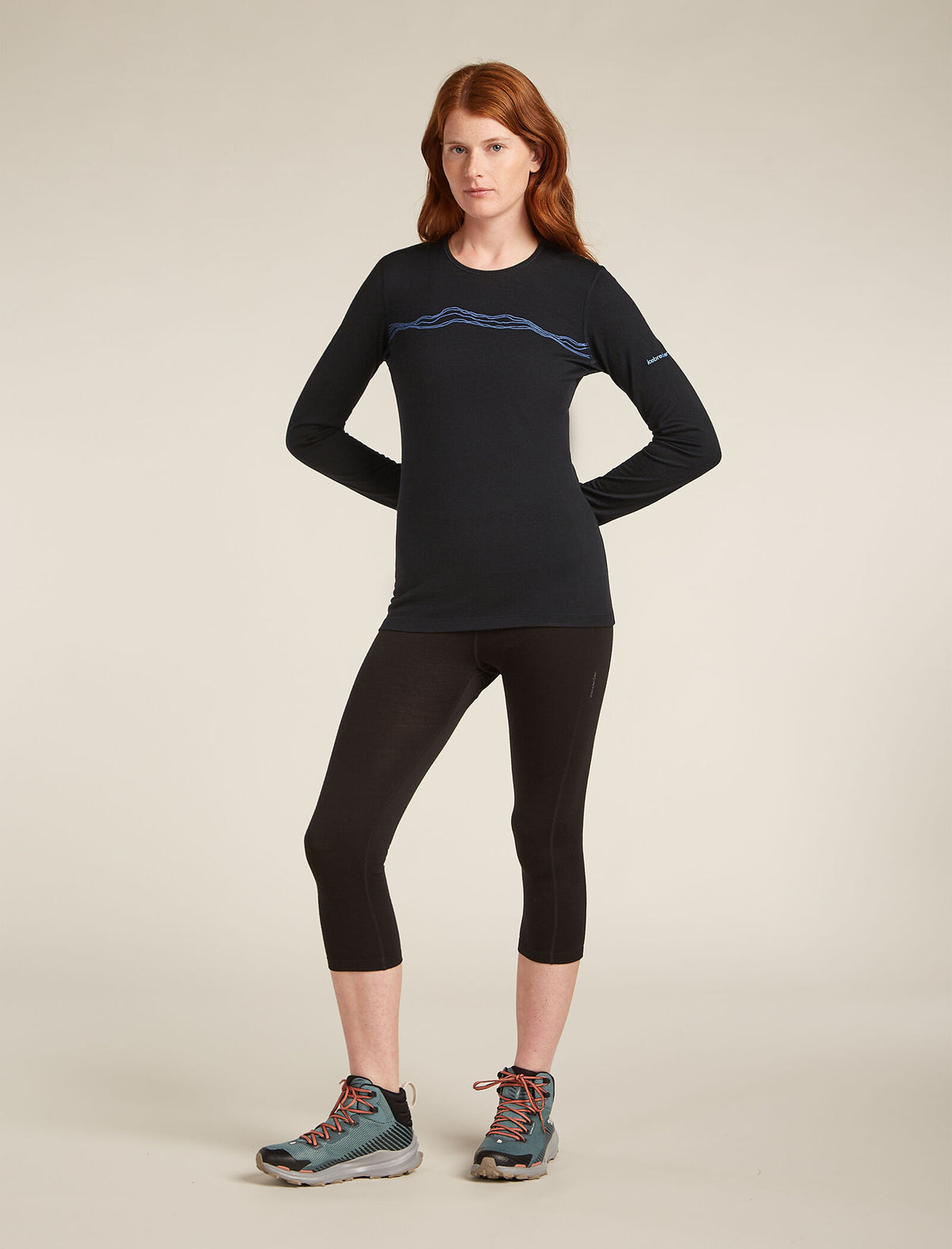 Maglia termica girocollo a maniche lunghe in lana merino 200 Oasis Mountain Pulse Donna  - 3