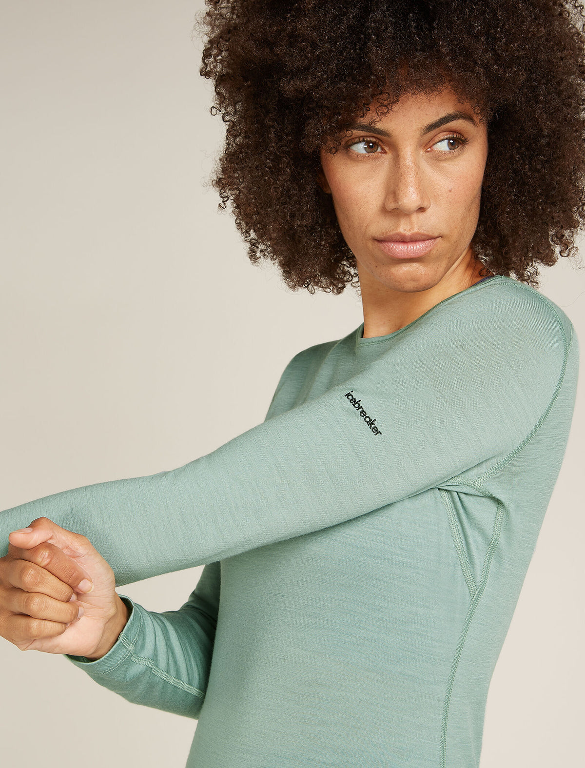 Maglia termica girocollo a maniche lunghe in lana merino 200 Oasis Mountain Pulse Donna  - 6