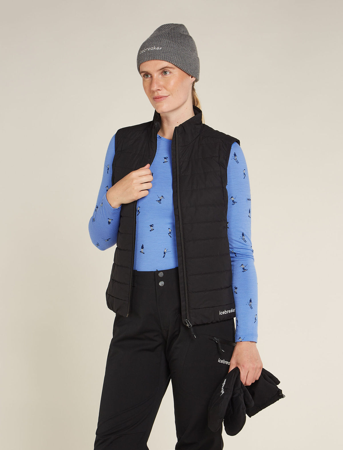 Ras du cou isotherme à manches longues 200 Oasis en mérinos, Snow Day Women's  - 4