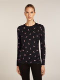 Women's 200 Oasis Thermal Top Snow Day Black/Acid Pink - 1