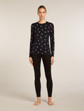 Women's 200 Oasis Thermal Top Snow Day Black/Acid Pink - 3