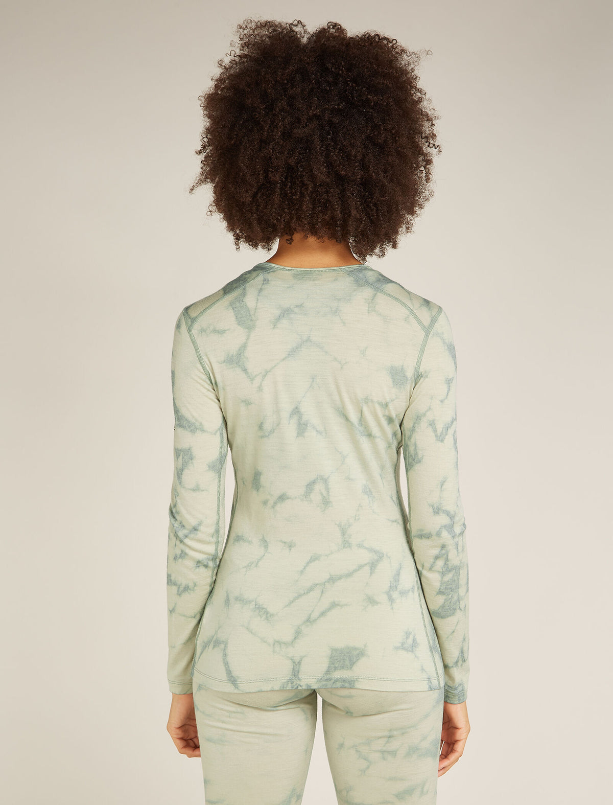 Women's Merino 200 Oasis Long Sleeve Crew Thermal Top Cloud Dye Ashen - 2
