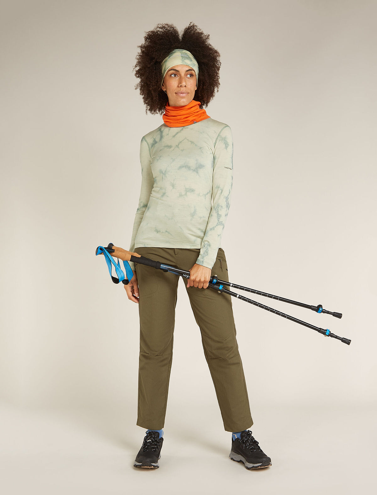 Women's Merino 200 Oasis Long Sleeve Crew Thermal Top Cloud Dye Ashen - 4