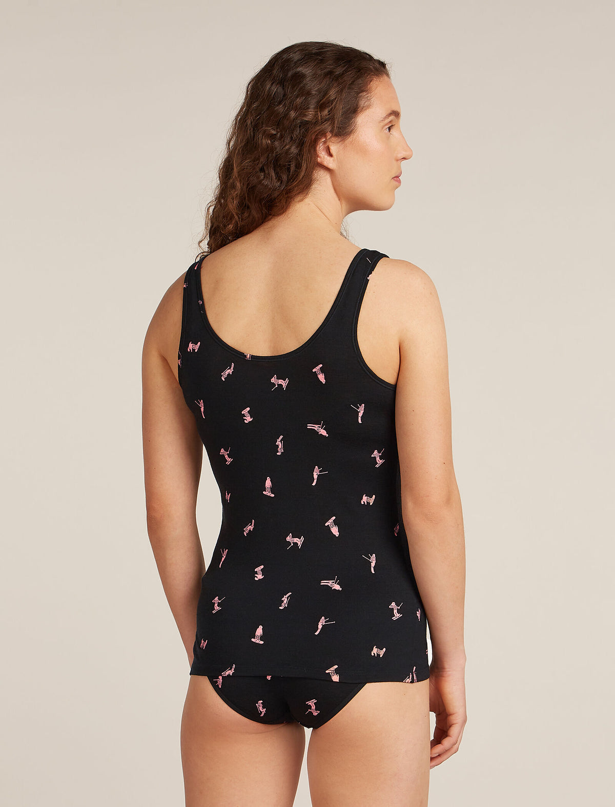 Women's 150 Siren Tank Snow Day Black/Acid Pink - 2