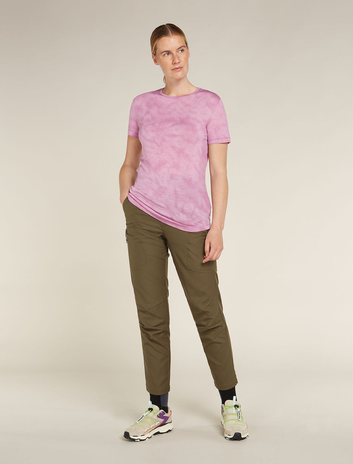 T-shirt a maniche corte in misto di lana merino 125 Cool-Lite™ Sphere Cloud Dye Donna  - 4