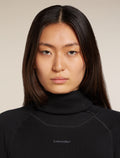 Women's 300 Polar Roll Neck Thermal Top Black - 7