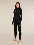 Women's 300 Polar Roll Neck Thermal Top Black - 3