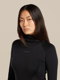 Women's 300 Polar Roll Neck Thermal Top Black - 6
